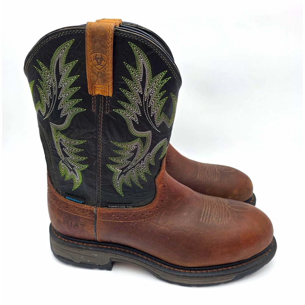 Ariat WorkHog Waterproof Composite Toe Work Boots Men's 9.5 D EH 10031561